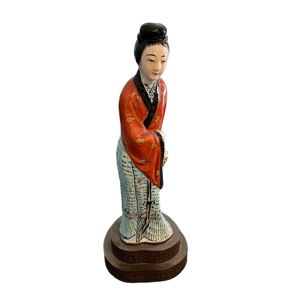 Large Vintage Japanese Geisha Figure Lamp Base